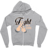 Fight For a Cure Uterine Cancer Awareness Zipper Hoodie