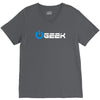geek' (power on button) V-Neck Tee