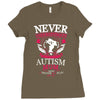 THE POWER OF AN Autism Mom Ladies Fitted T-Shirt