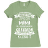 Super Cool Mimi Of A Freaking Awesome Grandson Ladies Fitted T-Shirt