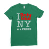 i only like ny as a friend Ladies Fitted T-Shirt