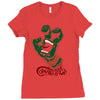 screaming mutant hand Ladies Fitted T-Shirt