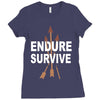 endure and survive Ladies Fitted T-Shirt