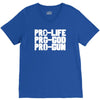 pro life, pro god, pro gun V-Neck Tee