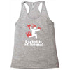 i tried it at home! funny Racerback Tank