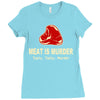 meat is murder tasty tasty murder Ladies Fitted T-Shirt