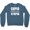 cupid rhymes with stupid Crewneck Sweatshirt