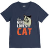 This Girl Loves Her Cat V-Neck Tee