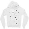 DOWN UP / scandi white / warm grey / flax / lavender Zipper Hoodie