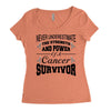 never underestimate the strength and power of a cancer survivor Women's Triblend Scoop T-shirt