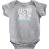 faster than the speed of something slower Baby Onesie