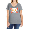 Bacon Egg Skull Ladies Curvy T-Shirt