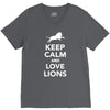 keep calm and love lions V-Neck Tee