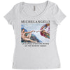 Michelangelo Creation of Adam Women's Triblend Scoop T-shirt