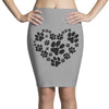 cat love paw Pencil Skirts