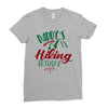 Daddy Hiking Buddy Mountains Ladies Fitted T-Shirt