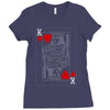 king of hearts playing card Ladies Fitted T-Shirt
