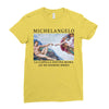 Michelangelo Creation of Adam Ladies Fitted T-Shirt