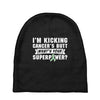 I Am Kicking Cancers Butt Whats Your Superpower ? Baby Beanies
