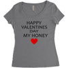 happy valentine day honey Women's Triblend Scoop T-shirt