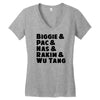 real hip hop heads Women's V-Neck T-Shirt