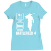 eat sleep battlefield 4, funny Ladies Fitted T-Shirt