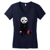 creepy doll trick or treat Women's V-Neck T-Shirt
