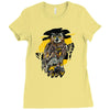sundown owl Ladies Fitted T-Shirt