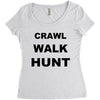 crawl walk hunt Women's Triblend Scoop T-shirt