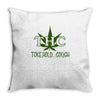 THC Toke Hold Cough T-Shirt Throw Pillow