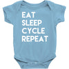 eat sleep cycle repeat Baby Onesie