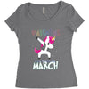 Unicorns are Born in March Dabbing Women's Triblend Scoop T-shirt
