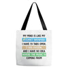 My Mind is Like My internet Browser i Have 19 Tabs Open 3 Are Frozen A Tote Bags