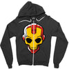 iron skull Zipper Hoodie