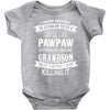 Super Cool Pawpaw Of A Freaking Awesome Grandson Baby Onesie