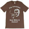 i'm awesome  funnycomic deal with it party retro cool T-Shirt