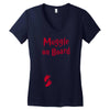 Muggle On Board Red Women's V-Neck T-Shirt