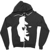 sax player lady face optical illusion Zipper Hoodie