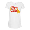 pizza and cats Maternity Scoop Neck T-shirt