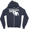 pump gym training bodybuilding workout keepfit weightlifting Zipper Hoodie
