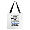 awesome poppa Tote Bags