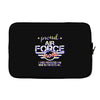 military, women's proud air force mom of her military son u Laptop sleeve