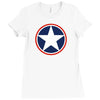 star us america  independence Ladies Fitted T-Shirt