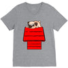 snoopy parody pug w V-Neck Tee