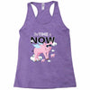 the time is now Racerback Tank