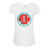 chevron circle Maternity Scoop Neck T-shirt