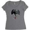 toothless on your back Women's Triblend Scoop T-shirt