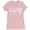 dogs leave paw prints on your heart Ladies Fitted T-Shirt