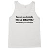im not an alcoholic im a drunk t shirt x large funny beer pong keg par Tank Top