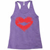 lip print heart Racerback Tank